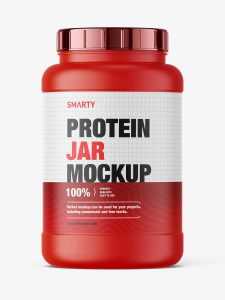 Matt nutrition jar mockup