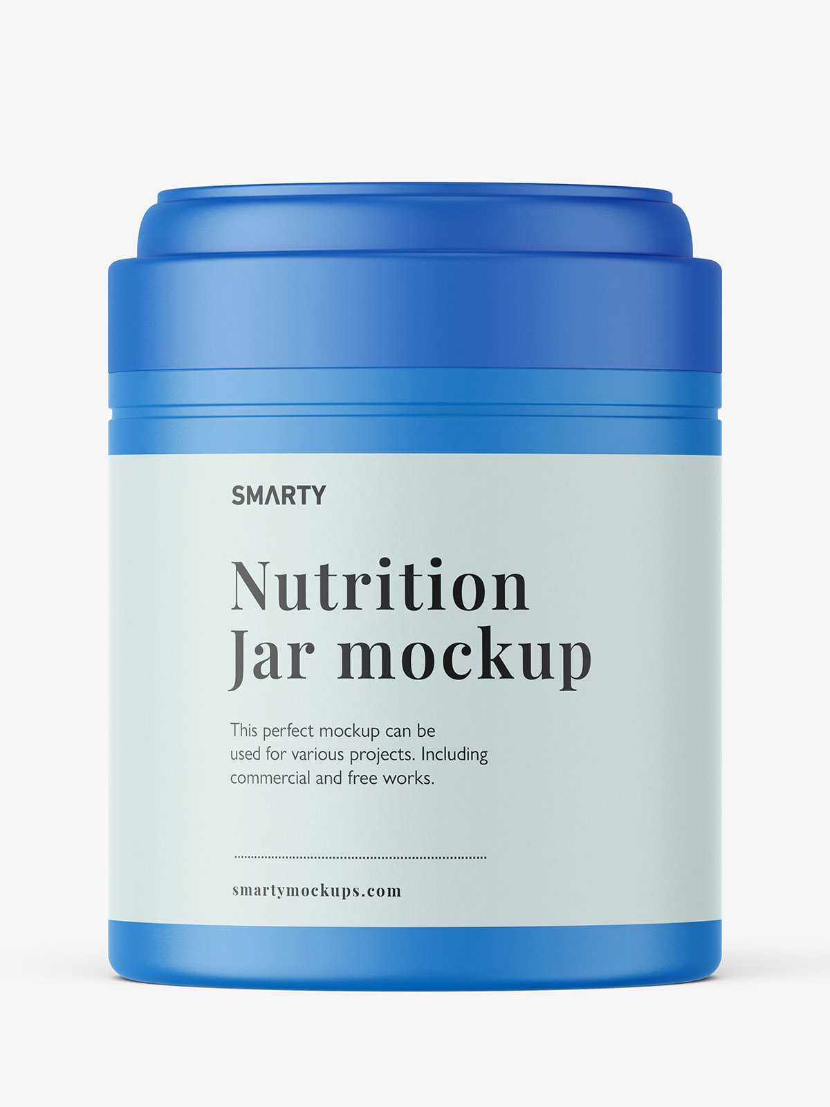 Matt nutrition jar mockup