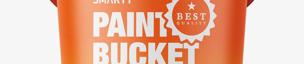 Matt paint bucket mockup