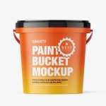 Matt paint bucket mockup