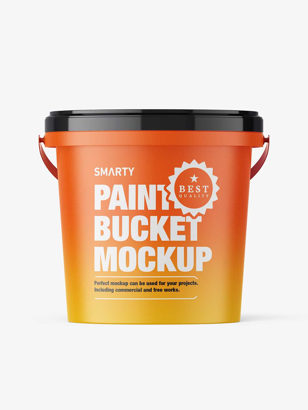 Matt paint bucket mockup