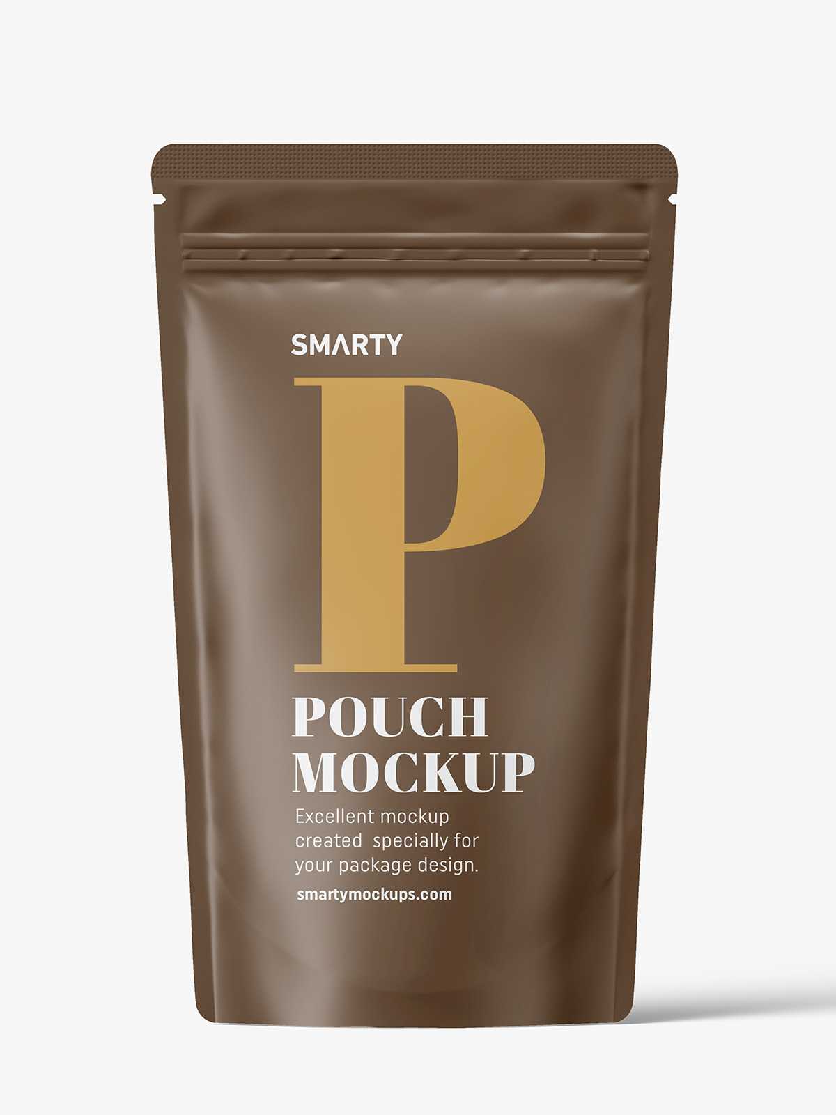 Matt paper pouch mockup