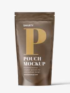Matt paper pouch mockup