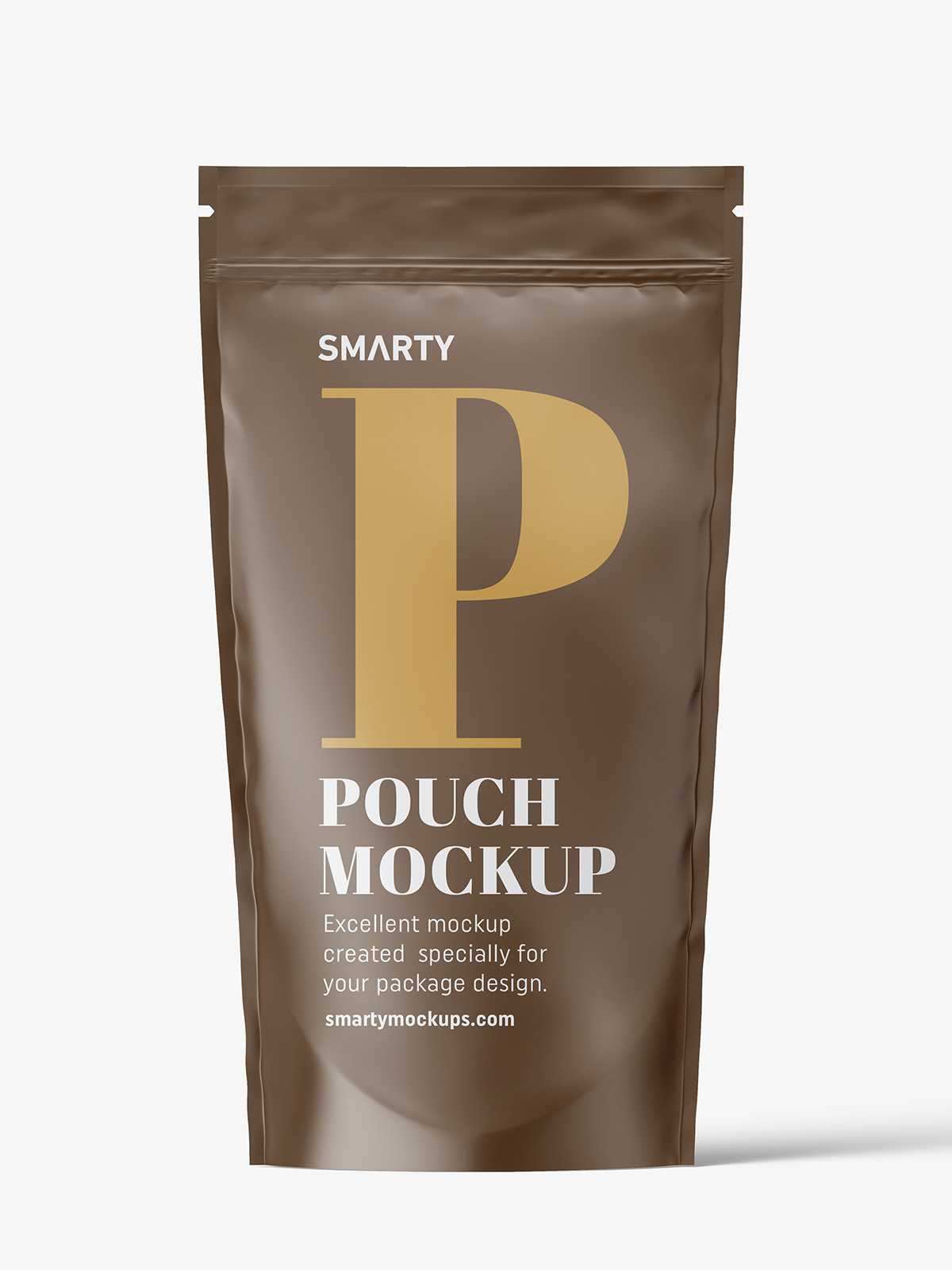 Matt paper pouch mockup