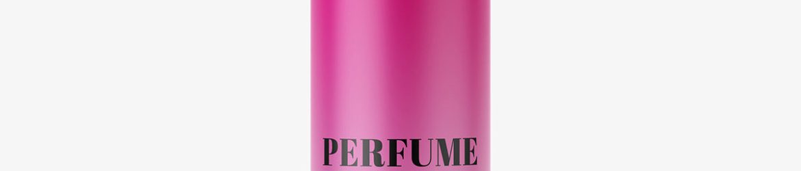 Matt perfume bottle sample mockup