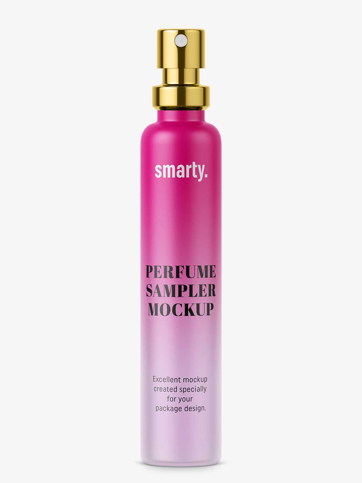 Matt perfume bottle sample mockup
