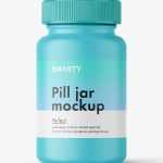 Matt pharmaceutical jar mockup - Free PSD Download Matt pharmaceutical jar mockup