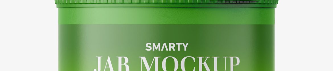 Matt pharmaceutical jar mockup