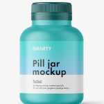 Matt pharmaceutical jar mockup - Free PSD Download Matt pharmaceutical jar mockup