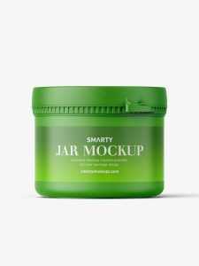 Matt pharmaceutical jar mockup