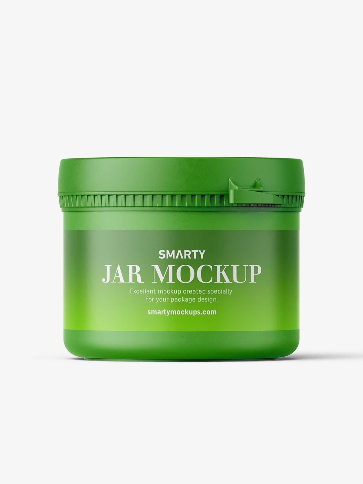 Matt pharmaceutical jar mockup
