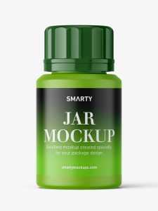 Matt pill bottle / jar mockup