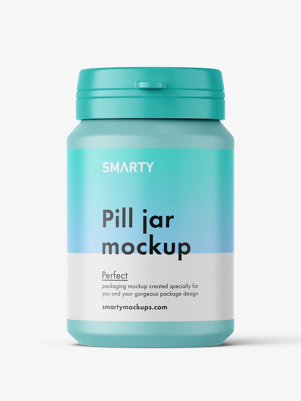 Matt pill jar mockup