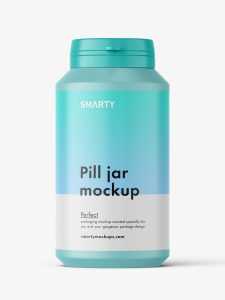 Matt pill jar mockup