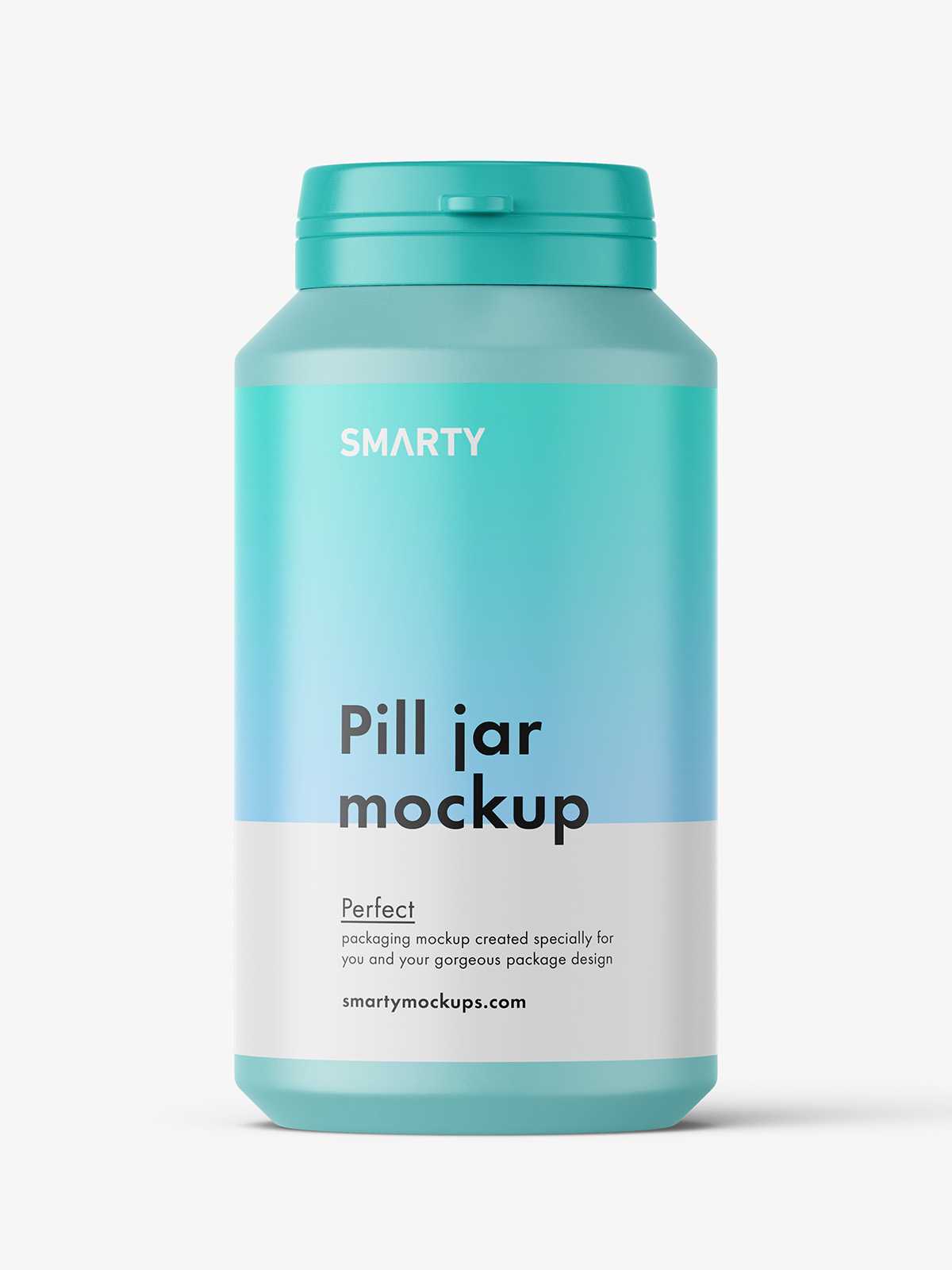 Matt pill jar mockup