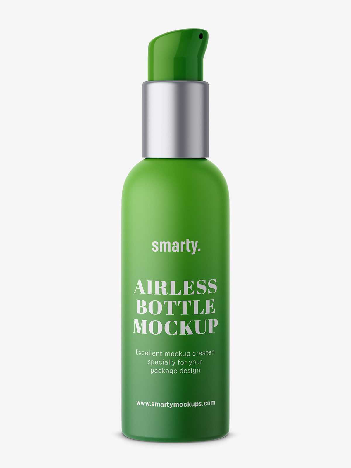 Matt plastic airless bottle mockup
