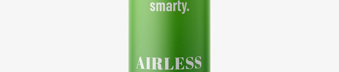 Matt plastic airless bottle mockup