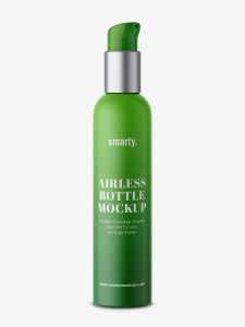 Matt plastic airless bottle mockup