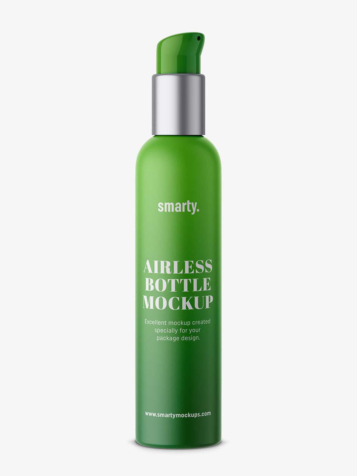 Matt plastic airless bottle mockup