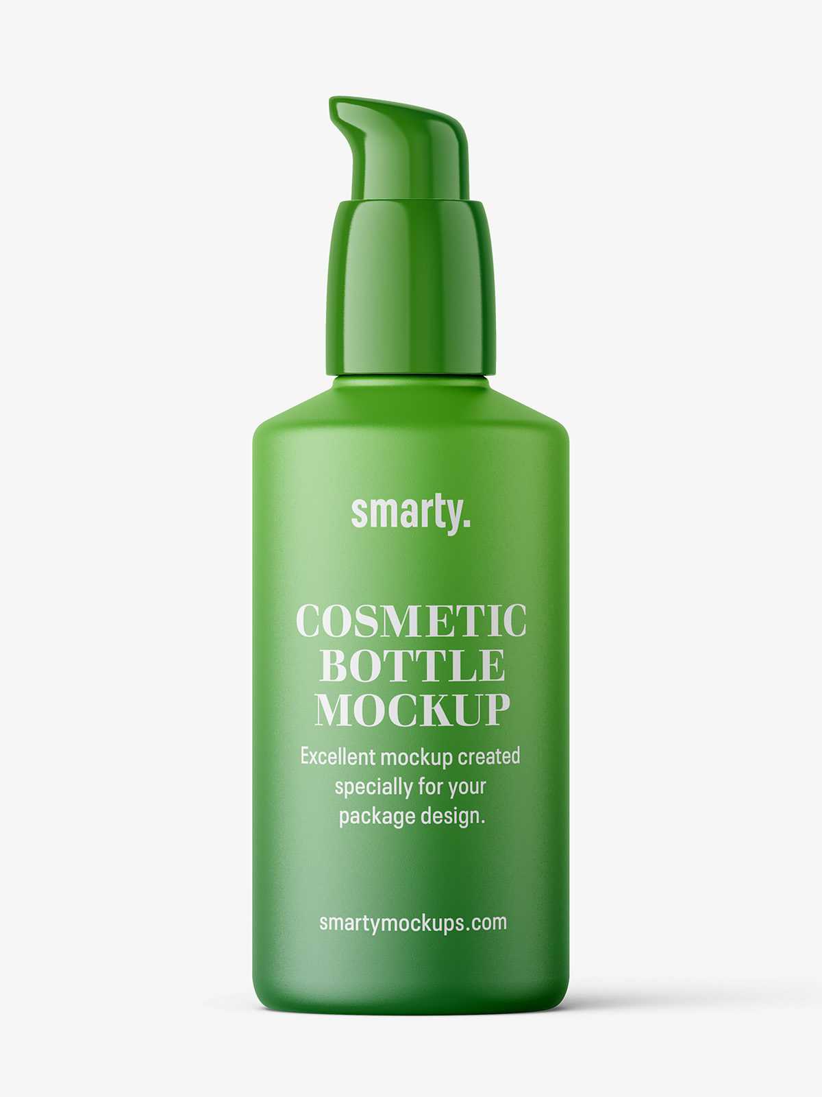 Matt plastic airless bottle mockup