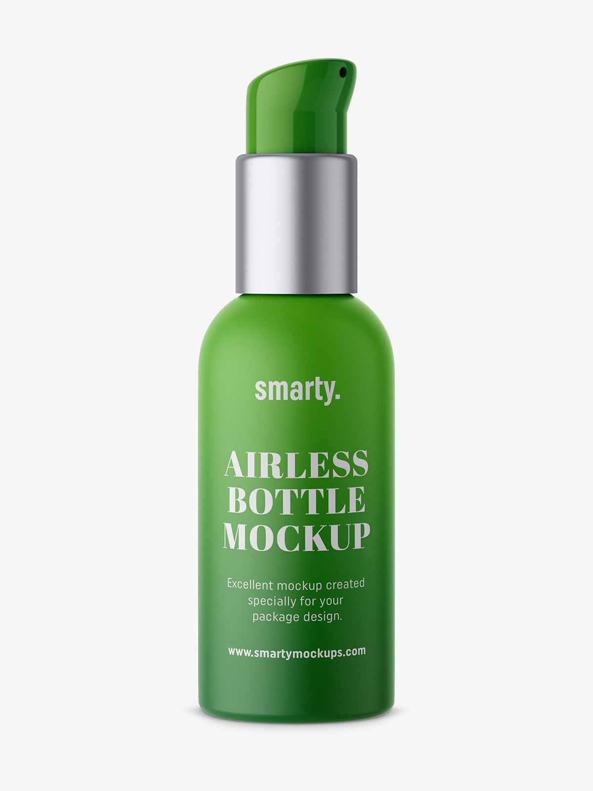Matt plastic airless bottle mockup