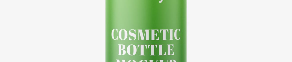 Matt plastic bottle mockup