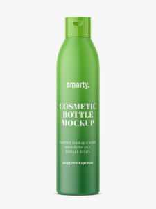 Matt plastic bottle mockup