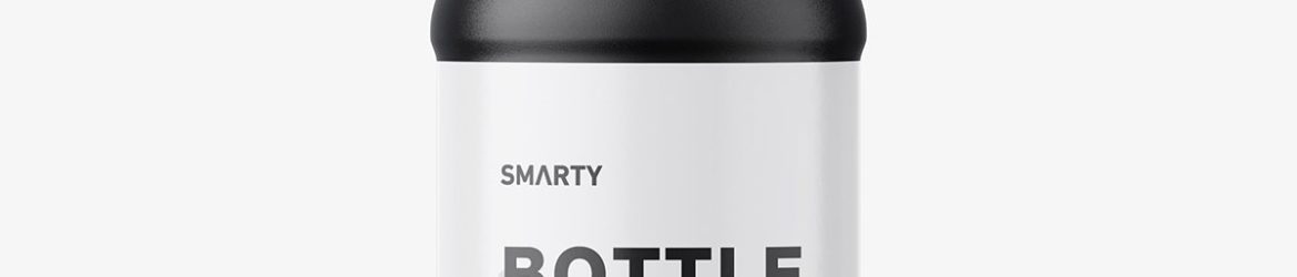 Matt plastic bottle mockup