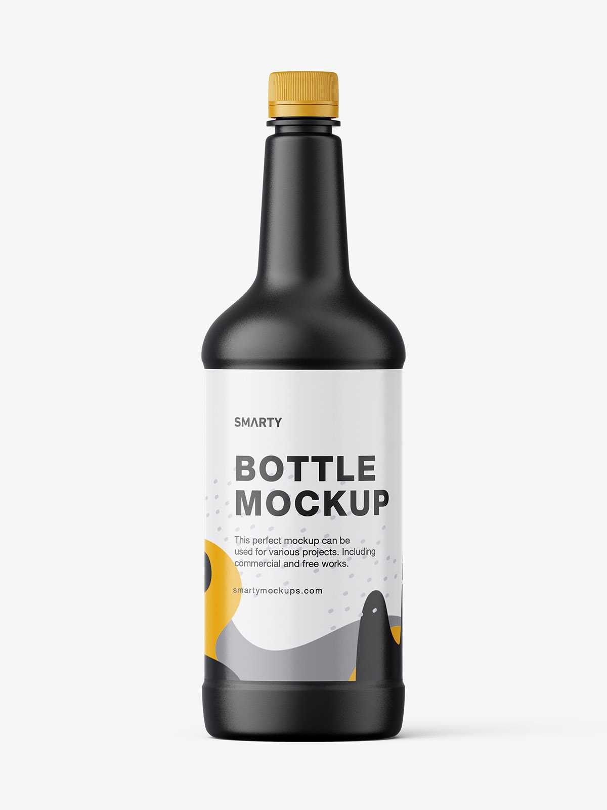 Matt plastic bottle mockup