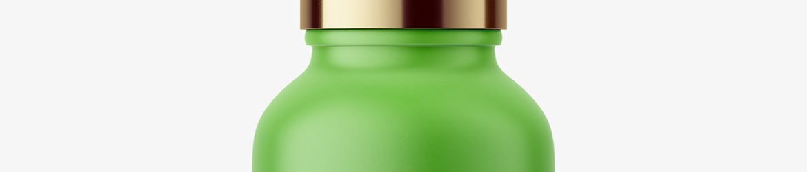 Matt plastic bottle with silver dropper / 10 ml