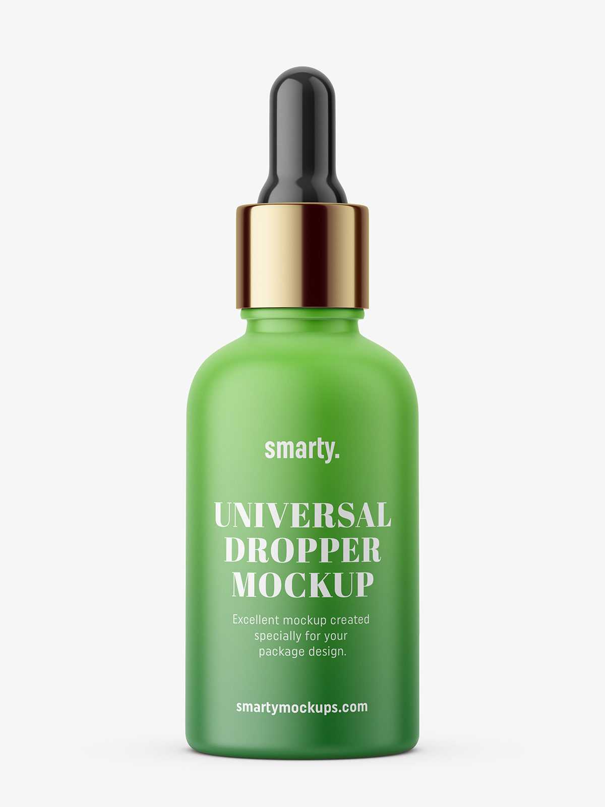 Matt plastic bottle with silver dropper / 50 ml
