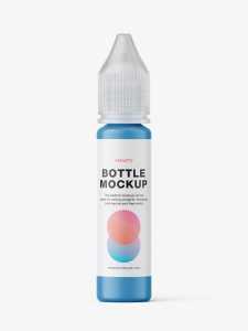 Matt plastic dropper bottle mockup