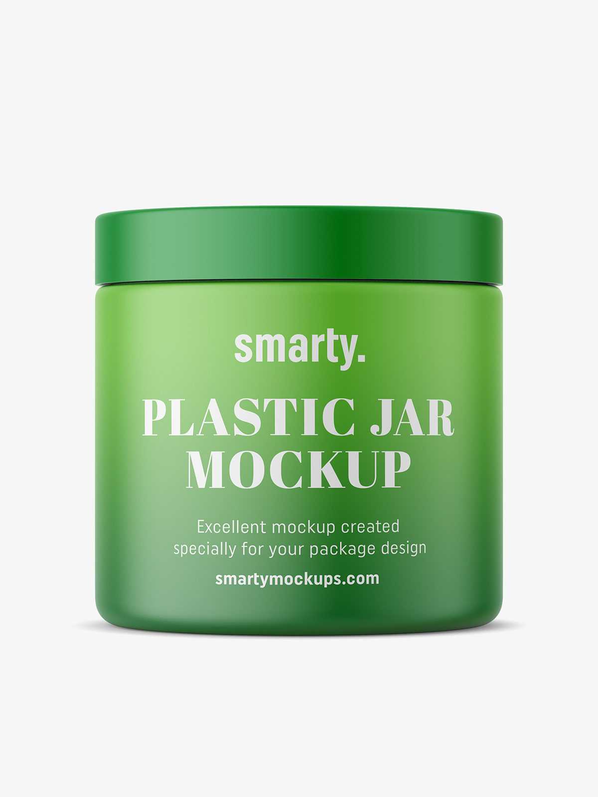 Matt plastic jar mockup