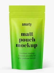 Matt pouch mockup