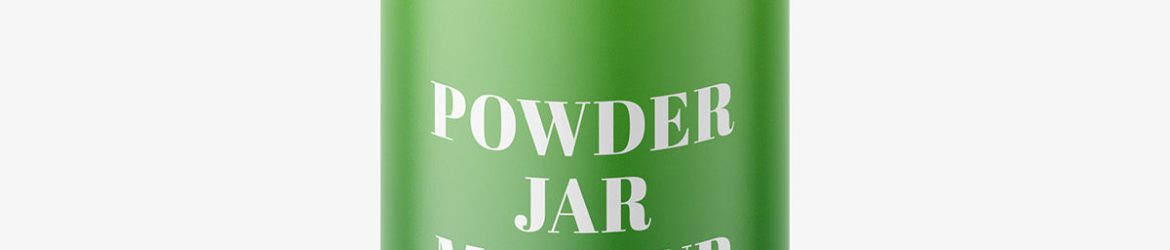 Matt powder jar mockup