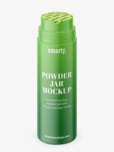 Matt powder jar mockup