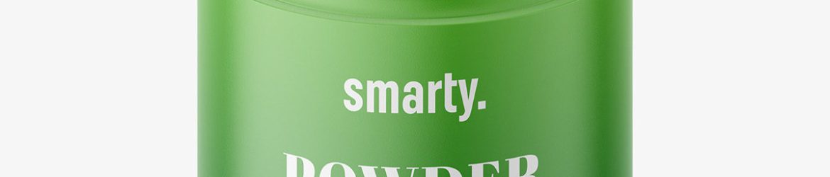 Matt powder jar mockup