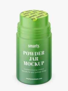 Matt powder jar mockup