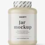 Matt protein jar mockup
