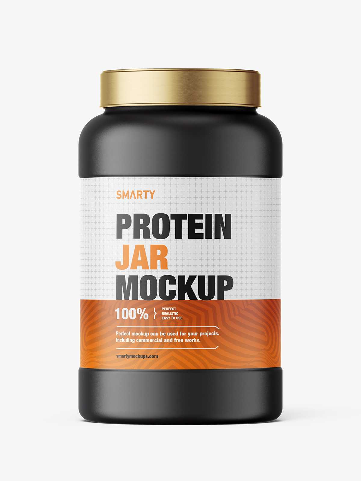 Matt protein jar mockup