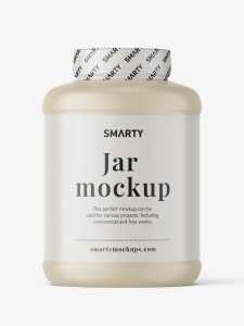 Matt protein jar mockup