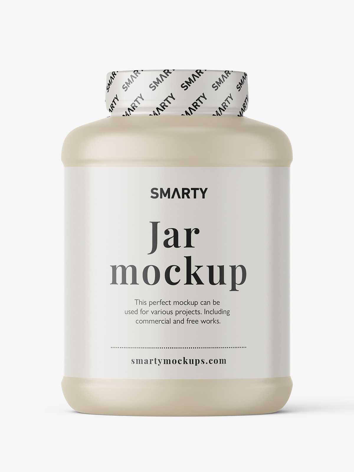 Matt protein jar mockup