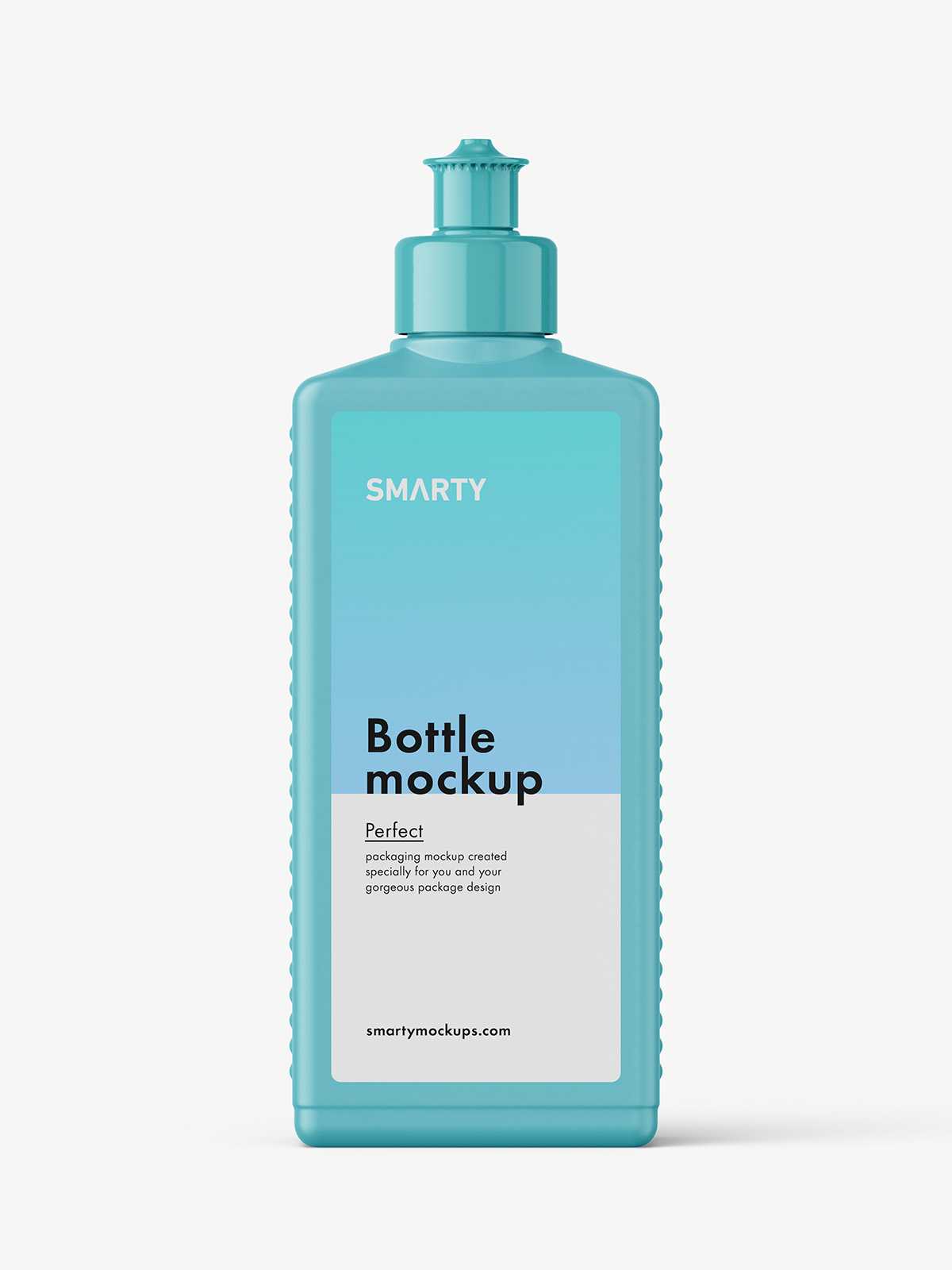 Matt pull-up square bottle mockup