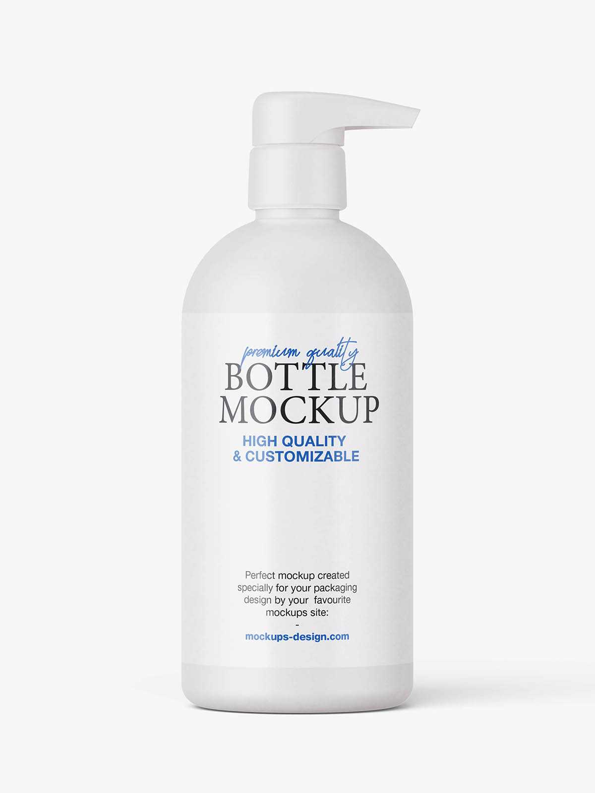 Matt pump dispenser bottle mockup