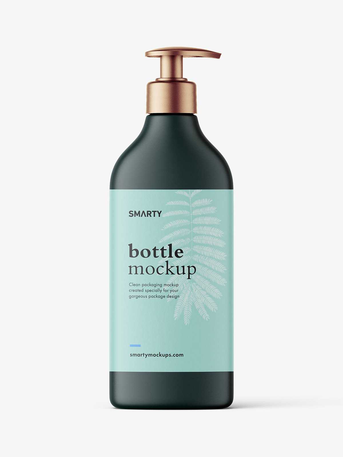 Matt rectangle pump bottle mockup