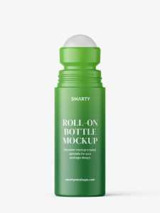 Matt roll-on bottle mockup