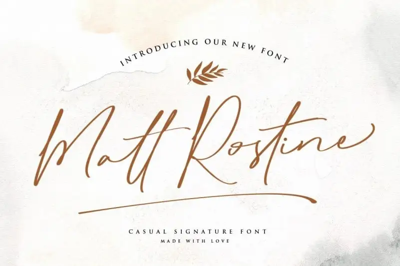 Matt Rostine Handwritten Font