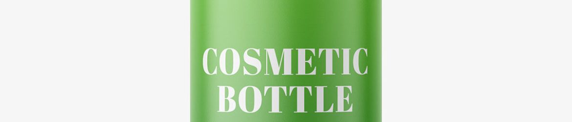 Matt round bottle mockup
