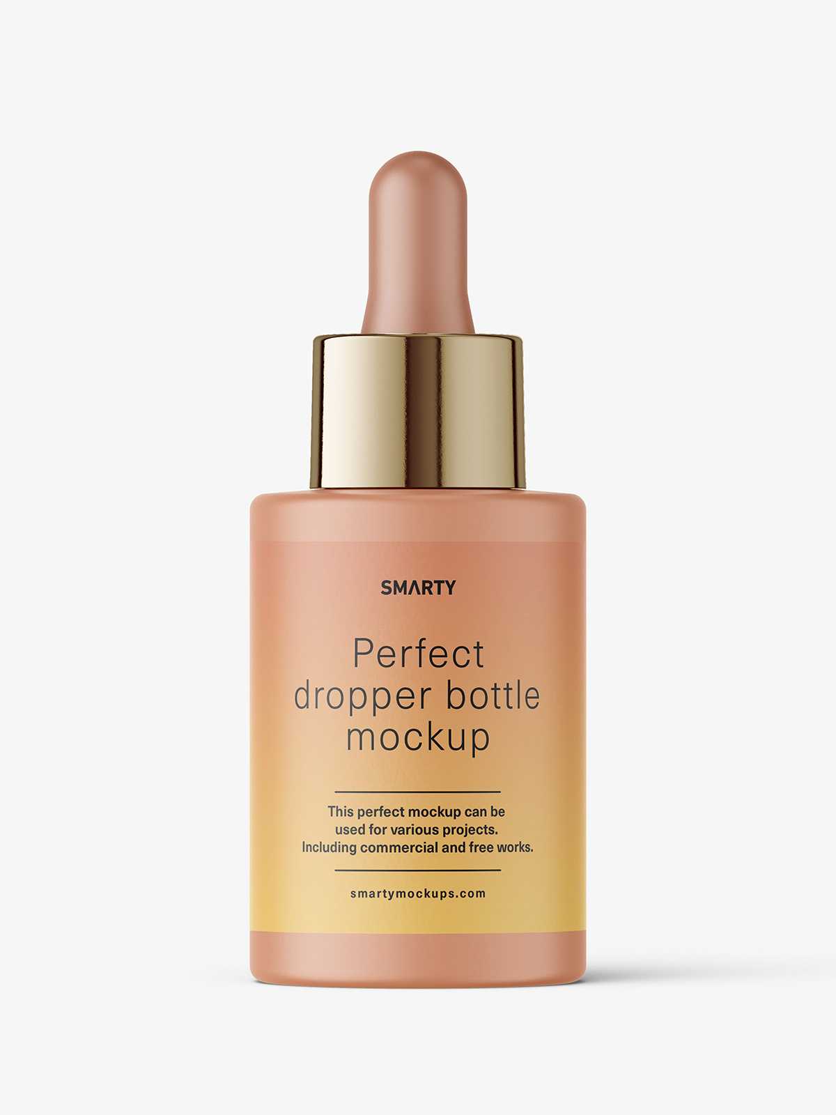 Matt round dropper bottle mockup