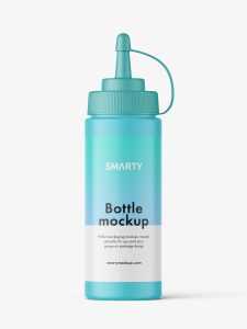 Matt sauce bottle mockup